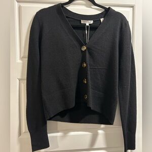 Veronica Beard Black Button-Up Cardigan